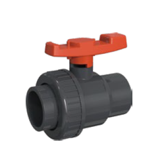 AQUPLA Vavula bola con tuerca union PVC Blanco 1 1/4 pulg. Cementar Blanca - AQUPLAVTS12B