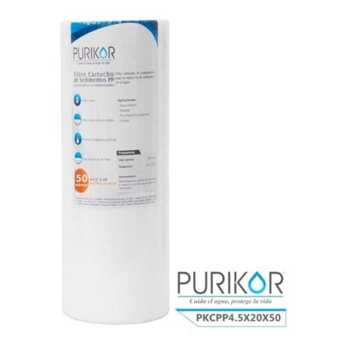 PURIKOR PKCPP4.5X20X50 CARTUCHO POLIPROPILENO 20X4.5 50 MICRAS - PKCPP4.5X20X50