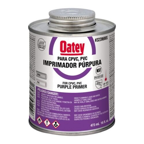 OATEY Primer Morado, 16 oz. = 473 ml., para PVC y CPVC todos los diametros - 32396MX