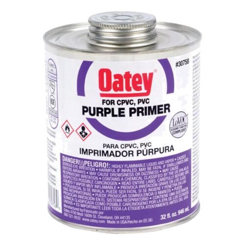 OATEY Primer Morado, 32 oz. = 946 ml., para PVC y CPVC todos los diametros - 32397MX