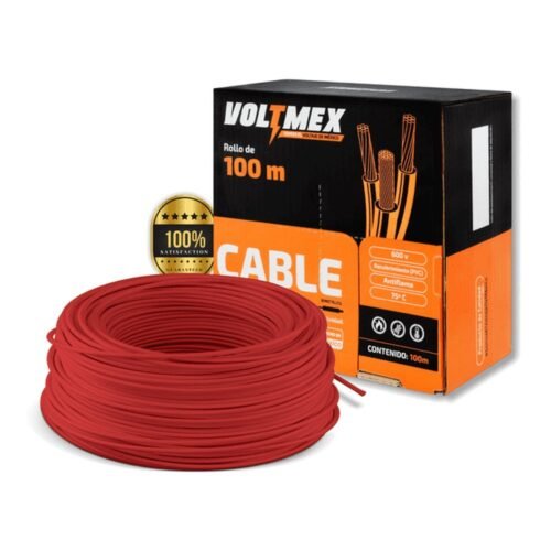APEC-VOLTMEX Cable electrico unipolar CCA #14 caja 100 mts. Rojo - 1500014 R