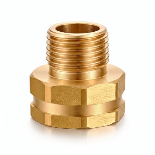 Adaptador de conectores de manguera de jardín 3/4 pulgadas FHT hembra a 1/2 pulgadas NPT macho bronce - 43007
