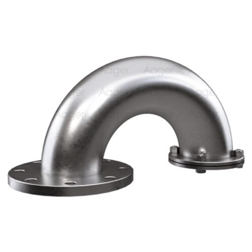 Cuello de ganso 6 Pulg. de diametro x 2 mts de largo en tubería de fierro negro de 1/4 Pulg. de espesor de pared extremos bridados - CG6X2BB