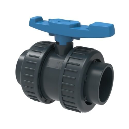 AQUPLA Valvula bola con doble tuerca union PVC 1/2 pulg. Cementar - AQUPLAVTD05G